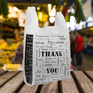 Custom Flexo Printed <b>Biodegradable</b> Retail Plastic Bags HDPE Poly <b>Packaging</b> Waterproof Durable Drawstring Manufacturer Supply - Product Image 1