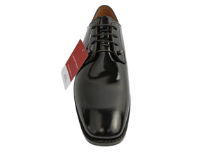Chaussures habillées noires pour hommes en cuir de vachette, à lacets, bout pointu, pour le bureau et la carrière, couleur unie, semelle HM, toutes saisons - Product Image 2