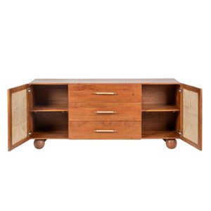 Solid Wood Sideboard <b>Cabinet</b> with <b>Storage</b> Shelves and Drawers Modern Wooden Buffet for <b>Dining</b> <b>Room</b> Living <b>Room</b> Home Furniture - Product Image 2
