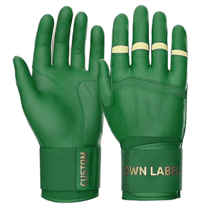 Gants de frappeur de baseball en cuir de mouton noir mat, professionnels, antidérapants, avec poignet étendu, respirants, durables, personnalisables - Product Image 5