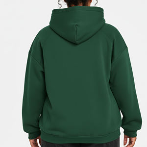 Sudadera con Capucha de Algodón Verde para Mujer, Precio Económico, Manga Larga, Informal, para Otoño, con Bolsillos Delanteros con Logotipo, Transpirable, Tejida - Product Image 2