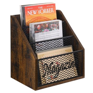 Revistero de Bambú - Almacenamiento Sostenible con Certificación Ecológica, Diseño Moderno de Mediados de Siglo, Hecho a Mano, Duradero, Rectangular, con Acabado Craquelado - Product Image 3