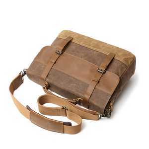 Bolso Mensajero Moderno de Cuero Genuino para Portátil, Maletín Cruzado Vintage de Alta Calidad, Portátil para Viajes de Negocios LLB-0317 - Product Image 3