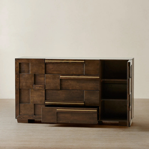 Cómoda Moderna de Lujo de Madera de Teca, Armario de Almacenamiento Independiente para Dormitorio, Mueble Multifuncional para Vestidor y Hogar Aman - Product Image 4