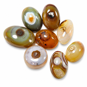 Yemeni <b>Aqeeq</b> Sulemani Hakik Natural Eye Agate Cabochon Oval Shape Loose Gemstone for Jewelry Making - Product Image 2