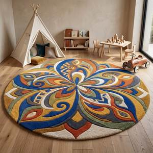 Rectangle Modern Geometric Eco Friendly Medium Pile <b>Hand</b> <b>Tufted</b> Plush Non Slip Living Room Wool Acrylic Cotton Backing Area <b>Rug</b> - Product Image 1