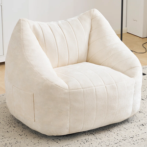 Sillón Puff de Chenilla de 32'' de Alto x 43'' de Ancho x 39'' de Profundidad, Silla de Espuma para Sala de Estar, Dormitorio, Puff de Lujo MD06 - Product Image 1