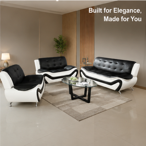 Juego de sofás modernos de 1, 2 y 3 plazas con sofá de dos plazas y sillón, piel sintética |   Muebles de Salón para Dormitorio, Apartamento y Hotel, Hogar - Product Image 1