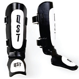 QST Professional Boxing Shin Pads Custom Logo PU Leather Muay Thai Leg Guards Factory Bulk MMA Kickboxing Shin Instep Protector - Product Image 2