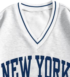 Sudadera con Cuello en V The Empire City de Nueva York Brooklyn, Sudadera Holgada Informal para Hombre, 100% Algodón, Felpa Francesa, Ropa de Otoño - Product Image 5