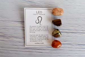 LEO Zodiac Crystals <b>Kit</b> Semi Precious Crystal Stone for Meditation Healing Gift Jewelry - Product Image 3