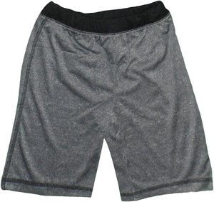 Ensemble T-shirt et short sport gris et noir pour homme, col rond, séchage rapide, tricoté en polyester et élasthanne, idéal pour l'été - Product Image 3