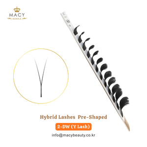 Extensions de cils hybrides préformées 2-DW Y Lash MACY BEAUTY KOREA, extensions de cils de qualité supérieure, vente en gros, étiquette privée personnalisée - Product Image 3