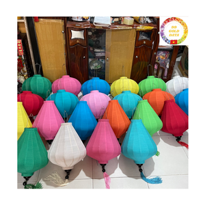 Traditional Silk Lantern | Bamboo Structure | Colorful Hanging Decor | Wedding & Event Use | Wholesale Bulk - Product Image 1