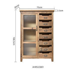 Home Decor <strong>Rustic</strong> Design American Style bar Sideboard Furniture Organizer Vintage Solid Wood Storage Rack <strong>Cabinet</strong> - Product Image 4