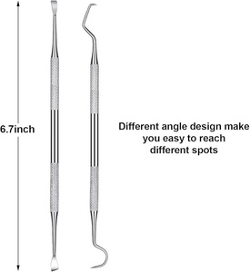 Dental Hygiene <b>Tooth</b> Scaler <b>Scraper</b> Double Ended Dentist Tool for <b>Teeth</b> Cleaning Plaque Calculus Removal ISO Approved - Product Image 2