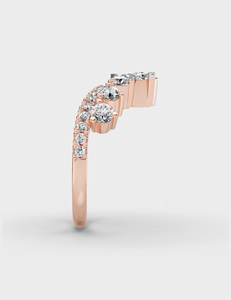 Anillo de Compromiso de Lujo para Mujer con Corona de Diamantes Cultivados en Laboratorio de Corte Pera de 1.35 CTW en Oro de 14K - Product Image 4