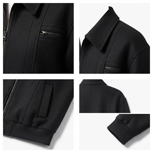 Veste d'hiver décontractée pour femme, entièrement zippée, en softshell, col rabattu, style bomber, 100 % polyester, ourlet élastique. - Product Image 5