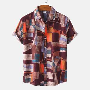 Men's Summer Beach <b>Hawaiian</b> Casual <b>Shirts</b> Wholesale Short Sleeve Breathable <b>Boys</b> Vacation - Product Image 4