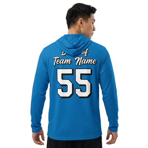 Camiseta de Baloncesto Personalizada – Jersey de Equipo de Alto Rendimiento con Capucha y Manga Larga |   Nombre y número del equipo personalizados - Product Image 4