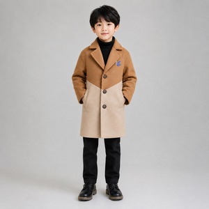 Kids Woolen Coat Winter Collection Stylish Soft Comfortable Premium Quality Custom Size Fashion Outerwear Custom Brand Custom - Product Image 1