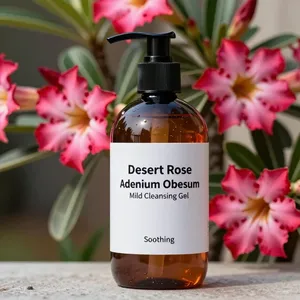 Desert Rose Adenium Obesum Gel de limpieza suave Hidratante de control de aceite sin parabenos ODM/OBM Fórmula facial desarrollada coreana - Product Image 1