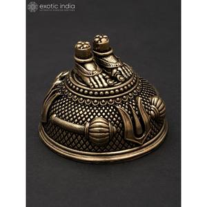 2 Inches Handmade Small Superfine Charan Paduka Sculpture in Brass for <b>Home</b> <b>Decor</b>, <b>Gifting</b> and Temple Made In India - Product Image 2