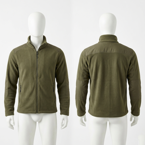 Veste de travail en polaire brossée premium 300 GSM, gris anthracite, fermeture éclair intégrale, broderie personnalisée, logo imprimé, randonnée hivernale, camping - Product Image 3