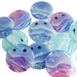 Sous-verres polyvalents en résine de luxe faits à la main tampons carrés de couleur personnalisables pour ensemble de tapis de cuisine de table meilleur prix - Product Image 3