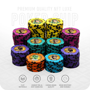 NFT Luxe 40mm 14g Jetons de poker en argile avec plateau 300/500 pièces pour des expériences de jeu haut de gamme - Product Image 2