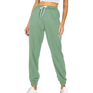 Pantalones Cargo de Lona 100% Algodón para Mujer, Estilo Urbano, Color Sólido, Bolsillos, Cintura Media, Cierre con Cordón, Transpirables - Product Image 1