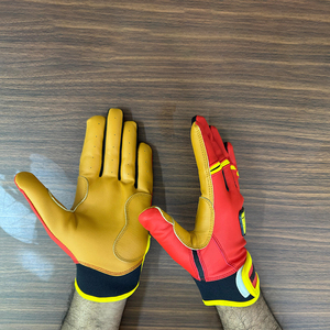 Wholesale Professional Unisex Baseball Batting Gloves Customized Design Sheepskin Leather High Quality Lightweight Wrist Support - Product Image 1