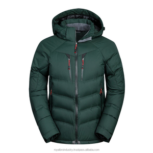 Chaqueta de punto impermeable de invierno informal para hombre con prendas de vestir gruesas y cálidas rellenas de algodón de piel de oveja - Product Image 5