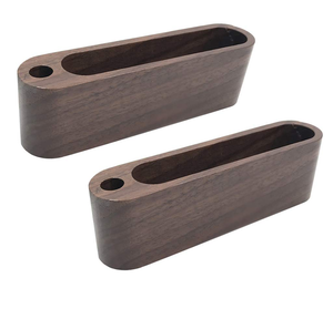Wood Business Card Stand <b>Creative</b> With Hole Pen Holder Home Office Pad Holder Customizable Solid Wood Desktop Card Display Stand - Product Image 1