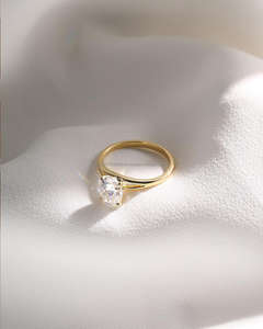 IGI/GIA Lab Grown Cut Diamond Vintage 14K Anillo de boda/compromiso amarillo Unisex Oro blanco fino para fiesta de aniversario-Worthy - Product Image 2