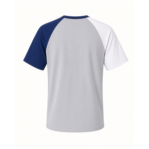 T-shirt Raglan Color Block Zeta Phi Beta avec Lettres Grecques Personnalisées Gris Marine Blanc Manches Premium Respirant Écologique Été - Product Image 2