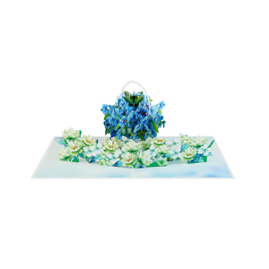 <b>Sympathy</b> Orchid Basket 3D Pop Up Greeting <b>Card</b> Handmade Floral Condolence Paper Craft Gift <b>Card</b> Wholesale - Product Image 1