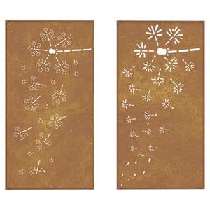 Grande décoration murale de jardin en acier corten rouillé, incrustations décoratives en métal pour espaces extérieurs - Product Image 5