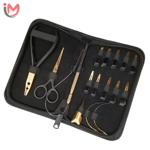 Hair Extension Micro Ring Tool Kit Gold Black Styling <b>Pliers</b> <b>Set</b> for Tape & Micro Links - Product Image 3
