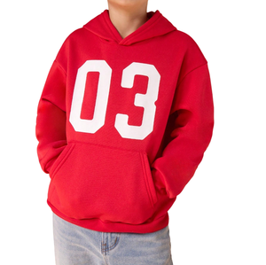 Sudadera con Capucha Personalizada con Logotipo OEM, Sudadera de Felpa de Algodón Grueso, Sudaderas con Capucha Personalizadas de Moda para Niños - Product Image 3