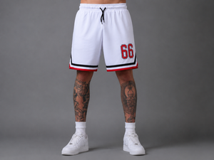 Pantalones Cortos Deportivos de Poliéster Personalizados para Hombre, Cintura Elástica, Ropa de Gimnasio, Cómodos, Diseño de Bordado Frontal Personalizado, Secado Rápido - Product Image 2