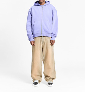 Sudadera con Capucha Unisex de Alta Calidad, Cierre Completo, Algodón Lavado, Tejido French Terry, Oversize, Forro Polar Grueso, Estampado, Ecológica - Product Image 3