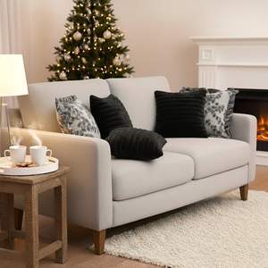 SOGA 5PC Elegant Medieval Style Gray Floral Ruffle Pillowcase Set Raised <b>Velvet</b> for Sofa and Bed <b>Cushion</b> <b>Covers</b> - Product Image 6