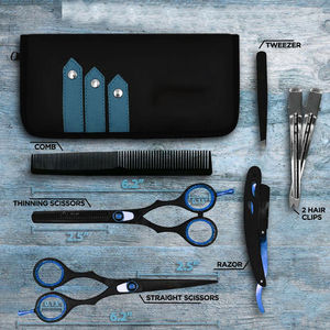 Tijeras de Barbero Profesionales Plegables de Acero Inoxidable Japonés VG10 con Hoja Afilada, Tamaño Personalizado, Acabado Mate, para Salón de Belleza ARISTON - Product Image 4