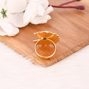 Designer Pink Hydro <b>Ring</b> <b>Adjustable</b> Gold Plated Brass Handmade Gemstone Jewelry for Women - Product Image 5