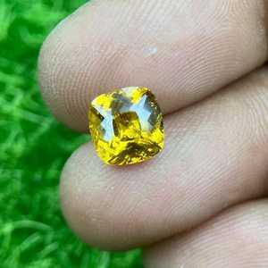 Saphir Jaune Doré Naturel Certifié, Coupe Coussin Portugaise, Non Thermiquement Traité, de Madagascar, Pierre Précieuse en Vrac pour la Vente en Gros de Bijoux - Product Image 4