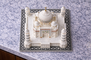 Réplica del Taj Mahal de Mármol Blanco Pulido, Hecha a Mano y Ecológica, con Incrustaciones de Colores, Decoración Artística de Lujo, Modelo de Monumento Decorativo para el Hogar - Product Image 2