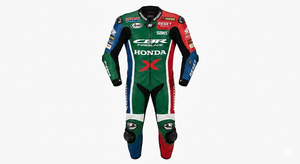 Traje de Motociclismo Zonda Iker Lecuona SBK 1PC, Mono de Piel de Vacuno/Canguro para Carreras/Pista, Traje de Cuero con Certificación CE Nivel 2 - Product Image 1