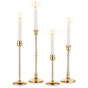 Portavelas de aluminio dorado hecho a mano, personalizable para decoración del hogar y bodas, ecológico y duradero. - Product Image 2