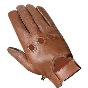 Gants de moto en cuir de vache pour hommes et femmes, paume antidérapante, équipement de conduite confortable - Product Image 1